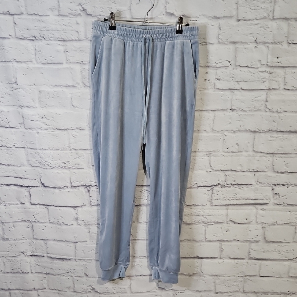 Iris Sky Blue Velour Joggers